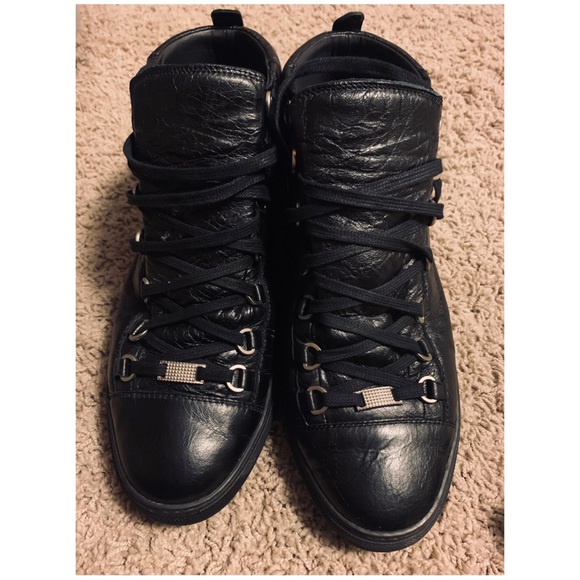 balenciaga arena high shiny black leather shoes - Picture 2 of 4